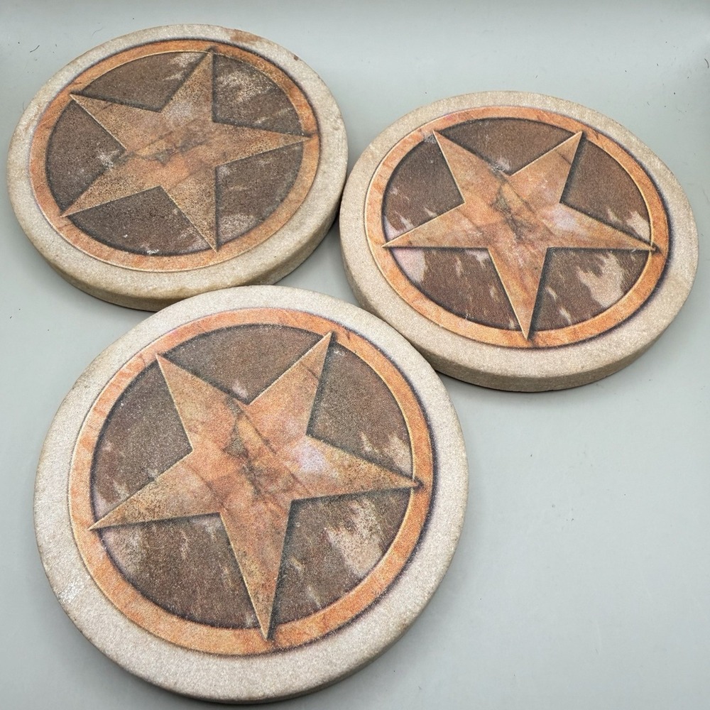 Thirstystone Coasters (3) Star Pattern